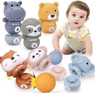 KaeKid Kids Bowling Toys for 6 Months+, Soft Sorting Stacking Building Blocks Toys, Montessori Toys for Babies 6-12 Months, Sensory Toy for Baby Boys Girls