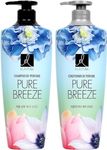 Perfumed Pure Breeze Hair Shampoo+Conditioner Set 600mlx2