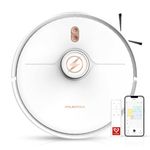 MILAGROW iMap 15 AI Ultra 2 in 1 Robot Vacuum Cleaner with 8200Pa Strong Suction, Tangle Resistant Brush, 5200 mAh EV Grade Battery, RT2R 3.0 Lidar Navigation, App, Remote & Voice Control (White)