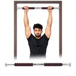 Boldfit Pull Up Bars For Home Workout -Chin Up Bar Gym Accessories for Men Door Way Adjustable Hanging Rod Without Screw, Anti-skid Grip, Strength Training Exercise Bar