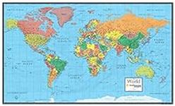 30x48 World Wall Map by Smithsonian