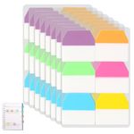 960 PCS Sticky Index Tabs Flags Set Writable Sticky Index Tabs Transparent Book Tabs Medium File Tabs Flag Filing Tabs Page Markers Tape Flags for Book Tags Stickers Index Markers Office School