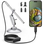Teslong MS100-C USB-C Microscope Camera - Portable 200x Magnification Digital Microscope with LED Light for Detailed Inspections, Compatible with iPhone 15 16, Android Phone