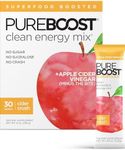 Pureboost Apple Cider Vinegar Superfoods Clean Energy Drink Mix, Boosted with 1,000 mg of ACV with The Mother. No Sugar or Artificial Sweeteners (30 Count, Cider Crush)