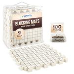 Blocking Mats for Knitting [9-Pack] - Extra Thick Blocking Boards with Grids - Suitable for Needlepoint Or Crochet - Included Storage Bag &120 Colorful Pins