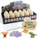 Dinosaur Eggs Excavation Dig Kit - Break Open 12 Unique Eggs and Discover 12 Cute Dinosaurs,Easter Eggs Science STEM Gifts for Boys Girls Dinosaur Egg Toys for Age 6-8 8-12 Year Old