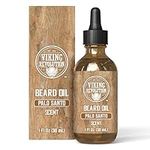 Viking Revolution - Beard Oil - All Natural Beard Oil Men with Argan Oil & Jojoba Oil - Softens, Smooths & Strengthens - Beard Conditioner - Gifts For Men - Palo Santo - 30 ml