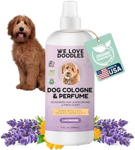 We Love Doodles Dog Cologne & Perfume, Deodorizing, USDA Organic Ingredients, Made In USA, Long Lasting After Bath, Deodorant For Smelly Dogs, Pawfume For Pets, Odor Eliminator Spray, Lavender, 8 OZ