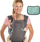 Infantino - Flip Advanced 4-in-1 Carrier with Bib - Ergonomic - Convertible - Face-in and Face-out - Front and Back - Carry for Newborns and Older Babies - 8-32 lbs / 3.6-14.5 kg