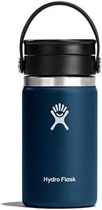 HYDRO FLASK - Travel Coffee Flask 354 ml (12 oz) - Vacuum Insulated Stainless Steel Travel Mug with Leak Proof Flex Sip Lid - BPA-Free - Wide Mouth - Indigo