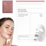 10PCS Bio Collagen Face Mask Overnight, Collagen Face Mask, Bio-Collagen Real Deep Mask, Korean Collagen Mask, Bio-Collagen Sheet Mask Hydrating Face Mask, Brighten Skin Tone, Firming, Elastic Skin.