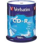 Verbatim CD-R 700MB 80 Minute 52x Recordable Disc - 100 Pack Spindle - 94554