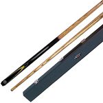 BCE Unisex Bsp-5b BCE Christophe Lambert 2 Piece English Pool Cue with 8 5mm tip, black butt/ natural wood shaft, 57 145cm UK