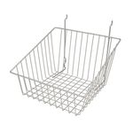 Econoco BSK14/EC Sloped Front Basket, 12-Inch Width x 12-Inch Depth x 8-Inch Height, Epoxy Chrome (Pack of 6)