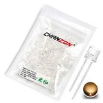 CHANZON 100 pcs 5mm Warm White LED Diode Lights (Clear Transparent Flat Top 3000K DC 3V 20mA) Bright Lighting Bulb Lamps Electronics Components Light Emitting Diodes