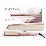 Remington S9100 Proluxe Straightener | 24 Hour Locked In Styles | Intelligent Optiheat Technology | 5X Smoother* With Ultimate Glide Ceramic | 50% Straighter Hair In One Pass, Off-White
