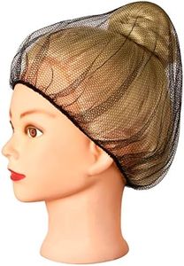 Nylon Hair Net Black 24inch, Sturdy Hair Nets Food Service, 100Pcs Disposable Hairnets for Women & Men, Perfect for Sleeping & Kitchen Food Service