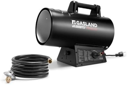 GASLAND FlameJet 60,000 BTU Propane Forced Air Heater, Portable Space Heater for Garage, Patio, Construction Sites, Industrial Space - Fast Heating