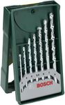 Bosch Accessories 7-piece Masonry Drill Bit Set (Natural Stone, Ø 3/4/5/5.5/6/7/8 mm, Accessories for Impact Drills)