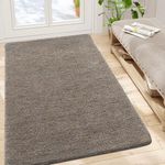 DEXI Front Door Mat Indoor Non Slip, Dirt Trapper Doormat Carpet Entryway Rugs, Low Profile Washable Rug, Absorbent Inside Floor Mat for Entrance, Hallway, Patio, Porch, 35"x59", Brown-Blue