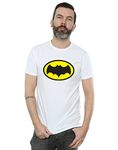 DC Comics Men's Batman TV Series Logo T-Shirt White Small