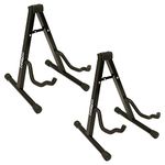 ChromaCast CC-MINIGS-2PK Universal Folding Guitar Stand with Secure Lock 2 Pack, For Acoustic and Electric Guitars