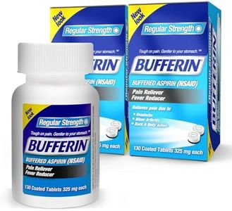 Bufferin Aspirin 325mg, Pain Reliever & Fever Reducer, with 3 Buffering Agents Relieves 7 Types of Pain: Headaches, Back Ache, Arthritis, Muscle Aches & More, for Adults, 130 Coated Tablets, 2-Pack