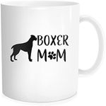 Waldeal Dog Boxer Mom Coffee Mug For Dog Mama Dog Lover Tea Ceramic Cups Funny Mugs 11 Ounce