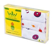 Wonder Wee 2 Layered Baby Swaddle Blanket, 44" x 44", Pink Food with Orange Space and Pink Food, Pack of 3