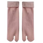 TLISMI Fully Stretchable Ankle Length Reversible Faux Fur-Lined Winter Warmer Thicken Thermal Woolen Snow Soft Socks with Split Toe Heavy Duty Socks for Girls/Women (Multicolor) (Pack of 6 Pair)