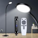 Happy Light Therapy lamp 11000 Lux,LED UV-Free Sunlight lamp,Full Spectrum Happy Therapy lamp with 10 Adjustable Brightness Levels,2 in 1 Retractable Floor Sad Lamp (Black)