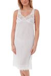 Marlon Women's P106 Freya Plain Full Slip, White, 16