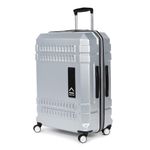 uppercase Bullet (Large) 74Cm, Spinner, Check-In Trolley Bag, Hardsided Anti-Scratch 8 Wheel Luggage, Tsa Lock & Anti-Theft Zippers, Suitcase For Unisex, 2000 Days Warranty (Silver, 32 X 54 X 74 Cm)