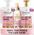 Pantene Lift and Volume Shampoo and Conditioner Set with hair oil, heat protection spray, silicone free thickening shampoo, hair thickening products