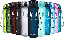 Super Sparrow Sports Water Bottle - 1000ml - Non-Toxic BPA Free & Eco-Friendly Tritan Co-Polyester Plastic - For Running, Gym, Yoga, Outdoors and Camping