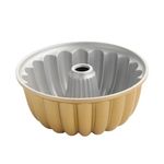 Nordic Ware 58677 Elegant Party 10-Cup Pan Original Cast Aluminium, Bundt Tin with Fluted Pattern, Cake Mould Made in The USA, Colour: Gold