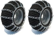 The ROP Shop 23x8.50-12 Tire Chains, 2 Link for John Deere 100, 200, 300 Series Lawn Mower Tractors