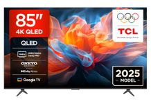 TCL 85T8C-UK 85 Inch 4K 144Hz Gaming QLED Onkyo 2.1 Dolby Atmos Google TV with Dolby Vision & HDR 10+ BBC iPlayer (2025 Model)