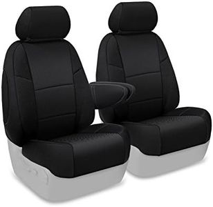 Coverking Custom Fit Front 50/50 Bucket Seat Cover for Select Toyota FJ Cruiser Models - Spacermesh Solid (Black)