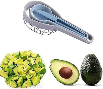 Wilsonzin Affettatrice di Avocado Separatore Multifunzionale di Avocado 3-in-1 Taglia Avocado Affetta Avocado Avocado Slicer Gadget da Cucina Multiuso per Avocado, Kiwi e Altro(Blu)