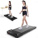 DeerRun Under Desk Walking Pad Treadmill for Home, 2.5HP Portable Walking Running Machine with APP & Remote Control, Compact Slim Walking Treadmill 136kg Capacity Installation-Free