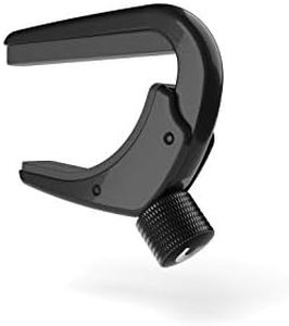 D'Addario Accessories NS Banjo Capo, Mandolin Capo - For 4 or 5 String Banjos and Mandolins - Micrometer Tension Adjustment for Buzz-Free, In-Tune Performance - Black