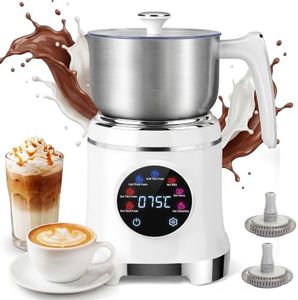 Milk Frother, 20.3 OZ Electric Milk Frother and Steamer, White