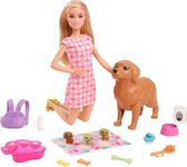 Barbie Doll and Pets Playset, Blond