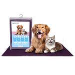 Maissen Pet Dry Sheet Medium- Plum | Size-100Cm X 70Cm | for All Pets | Waterproof Reusable Pee Pads for Dogs | Cat Mat | Washable Pet Dry Sheet | Training Pads for Dogs | Odor Remover | Quick Dry