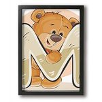 JAWANNA Bear With M Art Hand Painted Oil Painting Abstract Canvas Wall Art Modern Style For Living Room Bedroom