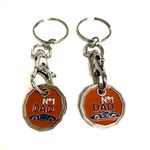 UK Phoenix Trolley Token New £1 Coin Shape 12 Sided Shopping Cart Key Ring Release Shop Locker Keychain (2 x No.1 Dad)