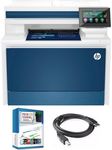 HP Color Laserjet Pro MFP 4301fdw Wireless Printer 4RA82F Bundle with Tech Smart USA Printer Essentials Digital Download Card for PC + High-Speed 6FT USB 2.0 Printer Cable