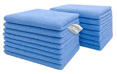 SOFTSPUN Microfiber Cleaning Cloths, 20x30 Cms 15 Piece Towel Set, 340 GSM (Sky Blue). Highly Absorbent, Lint & Streak Free, Multi-Purpose Wash Cloth for Kitchen, Car, Window, Stainless, Silverware.