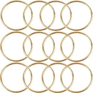 12Pcs Macrame Hoops Ring, BetterJonny 5 Inch Metal Craft Rings Hoops Gold Dream Catcher Rings Wreath Hoop Rings for Home Decorations DIY Crafts and Wall Hanging Crafts